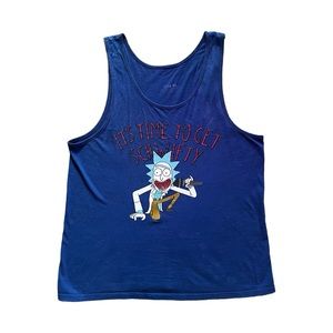 Rick and Morty Blue Tank Size XL